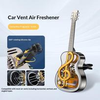 Guitar Shape Car Air Freshener With Essential Oil With Fragrance Plating Auto Air Vent Aromatherapy Car Interior Decoration auksas