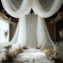 1PC White Tulle Backdrop Curtain Sheer Ceiling Drapes for Wedding Bride Shower Birthday Party Photo Christmas Decoration 1.6x3m balta