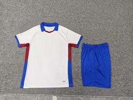 Collared football jersey set, men's printed student football set, club competition jersey, quick-dry training wear 2xs