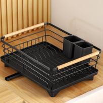 with Drain Tray Kitchen Dish Drying Rack Space-saving Kitchen Dish Drainer  Home juoda