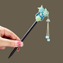 Handmade Hanfu Hair Bun Vintage Hair Chinese Hair Ornaments Retro Hair Clips  for Hanfu Party Style D