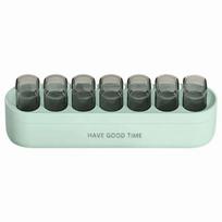 Portable Medicine Storage Box Sealed Medicine Divider Case Medicine Storage Containers  Household žalia