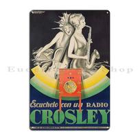 Crosley Radio Vintage Metal Plaque Club Bar Customize Customize Garage Mural Tin Sign Poster 20x30cm（7.8x11.8inch）