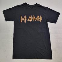 Def Leppard Classic Logo Rock Band Black Graphic T-Shirt Heavy Metal Mens Sz S M