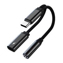 MultiFunctional USB C to 3.5mm Audios and Charging Dongle Type C to 3.5mm Headphone and Charger Adapter High Fidelitys 1