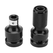 2pcs Hex Female Impact Wrench Adapter Telescopic Design Socket Adapter Set  For Impact Wrench