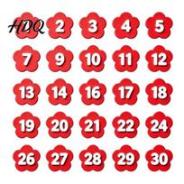 Learning Station Classification 30PCS Numbered Pencil Toppers Reusable Prevent Confusion Labels Back to School Essentials Plastic Tracking raudona