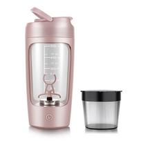 Electric Protein Shaker Bottle Portable 1200mAh Rechargeable Blender Cup Automatic Self Stirring Mug 650ml Mixing Cups for Fitne 650ml rožinė