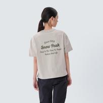 [Snowpeak] Aerocool Women's Color Semi-Crop Short-Sleeve T-shirt Light Beige (S25MWFTS77) 85