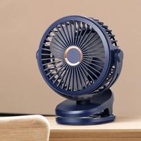 Mini 10000mAh Chargeable Clipped Fan 360° Rotation 4-speed Wind USB Desktop Ventilator Silent Air Conditioner for Bedroom Office