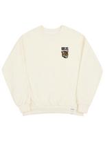Graver [Unisex] Flower Real Leopard Sweatshirt_Cream Cream_Black Logo/S