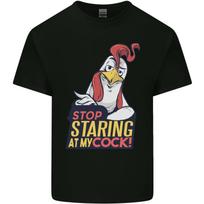 Stop Staring at My Cock Funny Rude Mens Cotton T-Shirt Tee Top XXL
