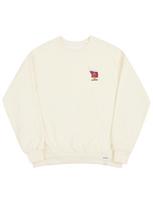 Graver [Unisex] Dot Smile Milk Pack Sweatshirt_Cream Cream_Red Logo/S