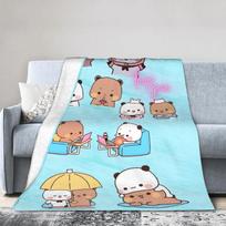 Soft BlanketChildren Airplane Travel Cute Bubu & Dudu Bedding Throws Flannel Bedspread For Outdoor Fashion Sofa Bed Cover Size: 75*100cm, Weight: 230 GSM