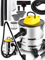 Pramoninis pelenų, statybinių šiukšlių, krosnies, grindų, židinio dulkių siurblys galia 20l 2000w maltec ml2500-ash-industrial
