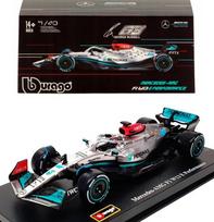 Bolid f1 mercedes w13 63 russell kask bburago 1:43
