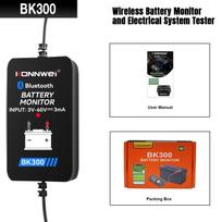 KONNWEI BK300 Car Battery Monitor Bluetooth 5.2 Auto Battery Detector 6V 12V 24V Capacity Resistance Tester Tool for Android iOS BK300