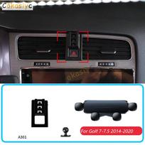 Car Phone Holder For Volkswagen Golf MK7 7 2014-2020 Gravity Stand Mount Support Base Horizontal GPS Mobile Bracket Accessories For Golf 7-7.5 14-20