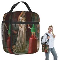 Sir Racha Sriracha Sauce Insulated Lunch Bag for Women Kids Portable Food Boxes Thermal Lunch Box Tote One Size