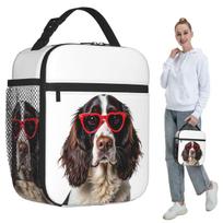 English Springer Spaniel Dog Insulated Lunch Bag for Kids School Cooler Thermal Food Box Tote Portable Lunch Boxes Container One Size
