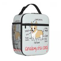 Bestselling Anatomy Of A Corgi Nylon Texture Neoprene Lunch Bag Home To Go School Lunch Bag One Size