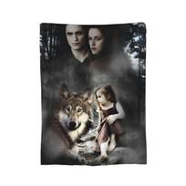 The Twilight Saga New Moon Blankets Edward Bella Flannel Throw Blanket Summer Air Conditioning Decoration Lightweight Bedspreads Size: 75*100cm, Weight: 230 GSM