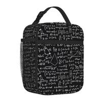 Bestselling Science Black Board Math Pattern Funny Gift School Style Student Lunch Bag Road Trip Lightweight Lunch Bag One Size