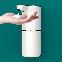 360ml Standing Rechargeable Hand Soap Dispenser Touch-Free Automatic Foam Soap Dispensers for Bathroom Kitchen (as the picture,Color box&USB)