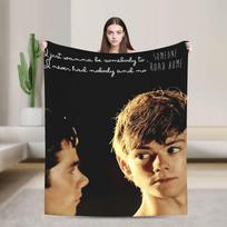 Soft Warm Blanket Travel Office The Maze Runner Throw Blanket Newt X Thomas Flannel Bedspread For Bedroom Pattern Sofa Bed Cover Size: 75*100cm, Weight: 230 GSM