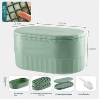 Easy Release 72Pcs Plastic Ice Cube Mold Tray with Storage Bin BPA Free Portable Ice Cream Tools for Whiskey (as the picture,21.8*12.7*11m)
