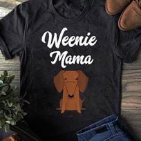 Dachshund Mom T-Shirt:  Weenie Mama  Funny Dog Lover Tee XL