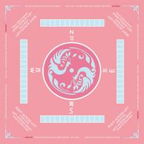 Large Mahjong Table Mat Rubber Anti-Slip Mahjong Desk Pad Noise Reduction Durable Game Mat 80*80cm