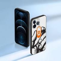 Bitcoin Pattern Art Phone Case For IPhone 17 Air 16 E Pro Max 15 14 13 Mini 12 Pro 11 Max Plus Black Soft Shell iPhone 13 Mini