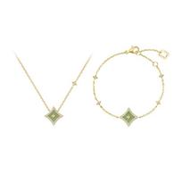 Lola Rose necklace Flashing Star Series Fashionable Light Luxury Exquisite Shining Set Aventurine two-piece set-necklace+bracelet-LR50118+LR80118 F sidabras
