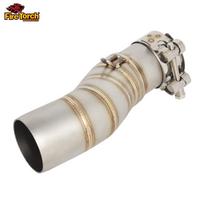 Slip On For CFMOTO 450MT 450 MT IBEX 450 2024 2025 Motorcycle Exhaust Escape Moto Systems Middle Link Pipe Carbon Fibe Muffler Mid Link PIpe