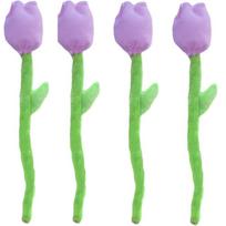 Tulpė Automobilio Galinio Vaizdo Veidrodėlio Pakabukas Pliušinis Elektrinės Transporto Priemonės Ornamentai Motociklo Ornamentai Pavasaris 4pcs violetinė