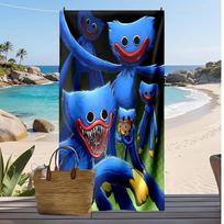 huggy wuggy cartoon Printed Quick Dry Beach Towel Super Absorbent Soft Lightweight Bath Towel for Pool Summer Travel 70cmx140cm(27x55inch)