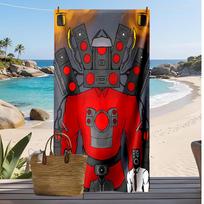 skibidi toilet Printed Quick Dry Beach Towel Super Absorbent Soft Lightweight Bath Towel for Pool Summer Travel 70cmx140cm(27x55inch)
