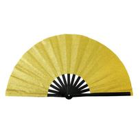 Glitter Performance Dance Fan Handheld Hand Rave Fan Shiny Kung Fu Fan  Gift juoda