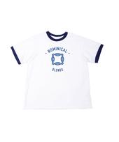 Nominal Nominical Blends Print Ringer Short Sleeve T-Shirt (White) M
