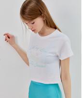 Bikini Bender Love Summer Modal Crop T-Shirt - White White (One Color)/One Size