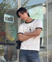 Amou Anchor Ringer T-Shirts White White/1