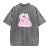 Peace Peace Cat And Wine T-Shirt Grey/Xl-Xxl