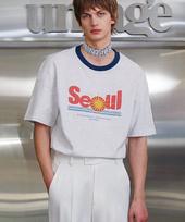 Untage Seoul Print Ringer T-Shirt (Unisex)_Utt-St11 Grey/M