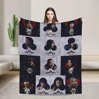 Alice In Borderland 3 Flannel Blanket Warm Soft Bedding Throws for Living Room Travel Office Funny Bedspread Sofa Bed Cover Size: 75*100cm, Weight: 230 GSM