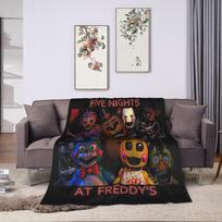 FNAF 2 Puppet Blankets Velvet Printed Portable Lightweight Thin Throw Blankets for Bed Outdoor Quilt Size: 75*100cm, Weight: 230 GSM