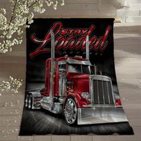 Truck Driver Theme Pattern Super Soft Digital Print Flannel Blanket Four Seasons Comfortable Sofa and Bed Custom blankets Size: 75*100cm, Weight: 230 GSM