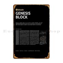 Bitcoin Genesis Block Metal Sign Decoration Decoration Custom Custom Mural Tin Sign Poster 20X30CM