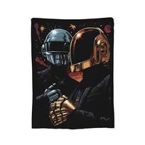 Super Daft Bros Daft Punk Fleece Blankets Funny Throw Blankets for Home Hotel Sofa 200x150cm Plush Thin Quilt, Size: 75*100cm, Weight: 230 GSM
