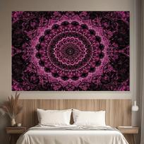 tapestry[Bohemian Tapestry] 1pc Polyester Black Bohemian Pink Mandala Tapestry | Wall Hanging for Home & Garden, Versatile All- 100X70CM